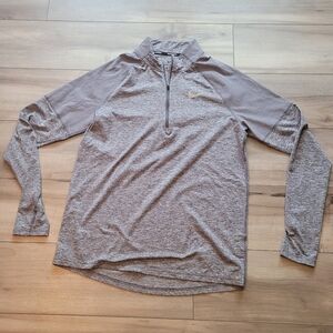 Nike Gray Long Sleeve Quarterzip Pullover